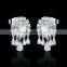 High quality bridal pendant earring white gold plated wedding earring inlaid white cubic zirconia