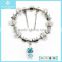 Low Price 925 Silver Glaze Bead Alloy Eiffel Tower Charm Bracelet Jewellery 2015