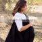 bamboo spandex jersey navy blue Infinity Baby Breast Feeding Apron