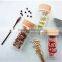 Manufacturer selling high quality portable double wall drinking sport glass water bottle with bamboo lid