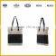Rope handle foldable stripe bach bag canvas bags handbag