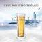 popular 2016 hot sell borosil double wall beer glass cup for 500ml