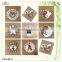 home decorating round printed painted mdf wood clock