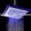 LED Temperature Sensor Color Change 8inch Overhead Shower Rainful Head, ABS 195 LED Flashing Shower Head For Sale