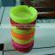 Fashion round and soft silicone material ashtray
