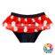 White Dots Red Black Bow Top Ruffle Bloomers Lovely Two Pieces Baby Bikini Swimsuit