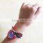 4th of July flashing heart pendant beads bracelet
