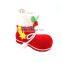 2016 new product Cheap Christmas Decorations Flocking Boots Candy Boots Christmas Socks Creative Gift