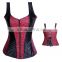 Victoria Front Zipper Fullbust Half Set Double Color Corsets