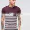 High Quality Custom OEM Short Sleeve Crew Neck Stripe men's 100% Cotton 180gsm Chest Pocket Casual Blank T-Shirt