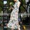 Maxnegio floral print summer long boho maxi dress