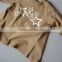 YE9789 Children knitted coat long - sleeved printed star kids coat