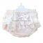 White baby cotton underwear diaper cover baby girl panties with lace