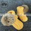 Winter Autumn Cute Pom Pom Girl Hand Crochet Booties Baby Sock Shoes