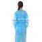 Sigle Use Elastic Cuff Visitor Gown With Ties on the Warits