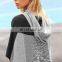 CHEFON Women nubby detail super comfy marled poncho style hoodie,oversized fit hoodie