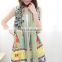 Ethnic Style Textile Fabric Tassels Scarves Mint Printed Oversize Women Fashion Scarves Cape