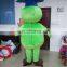 hand-make green owl mascot costume with blue hat