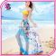 2017 Korean Spring Floral Long Scarf Ladies Sunscreen UV Shawl Summer Beach Towel