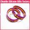 beutiful 3 layers silk printing silicone wristbands