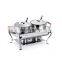 IS-GS-0182B Stainless Steel Buffet Furnace Doub-Soup Stove, Electric or Alcohol Heating Cooking Furnace