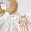 A0143# Newborn Clothes Set 2020 Summer Baby Cotton Sleeveless Wooden Ear Top + Lantern Bread Pants Baby Girl's Two Piece Suit
