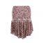 TWOTWINSTYLE  Print High Waist Bandage Asymmetrical Short Pleated Sexy Women Skirt