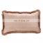 Factory Supply Waterproof Durable Blue Comfort Classics Flower Screen Printing Outdoor Pillows With Jute Fringes