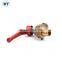 BT2007 Yuhuan brass low prices water ball bibcock taps indian supplier faucet