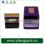 Purple Printing Cover Leather Feel Gold logo EVA insert Paper Perfume Box