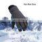 HANDLANDY Black blue leather ski gloves custom logo work gloves winter hand gloves leather ski
