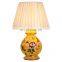 Chinese style flower and bird pattern ceramic table lamp hotel table lamp bedroom lamp