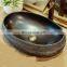 Oval handmade ceramic counter basin balcony art basin bathroom wash basin