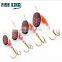 Hot Sale Sequins Luya spinner Accessories Wholesale Metal  bait with treble hook