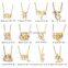 Wholesale fashionable Female Elegant 12 Zodiac Sign Necklace Pendants Charm Gold Chain Choker Astrology Necklaces/