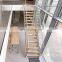 Australian/Canadian standard staircase modern led light interior staircase with wooden steps indoor stairs
