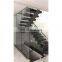 High Quality Indoor Glass-Wood Black Walnut Straight Staircases