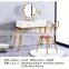 makeup desk Modern white wooden Iron fram dressing table with two drawers