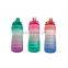 2.2L Half Gallon PETG Drinking Sport Water Bottle With Motivational Time Maker