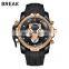 BREAK 5601 Men'S Fashion Casual Silicone Quartz Auto Date Luminous Pointer Watch