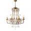 Vintage Bronze American Style Crystal Chandelier Bedroom Living room Kithce Candles Light Restaurant Hall Home Lamp Fixtures