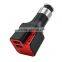 Anion Oxygen bar Dual USB Car Charger Electronics Mobile Phone Chargers with Twin Socket and Air Freshener