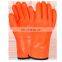 Cotton Jersey Rough Finished PVC Rubber Acid-base Protection Chemical Proof Winter Work Glove