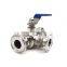 sanitary stainless steel 316 tri clamp 3 way  economical ball valve