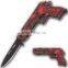 5.9 InchGun Shaped Aluminum Handle Folding Camping Survival Pocket Knife