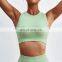 Seamless High Neck Yoga Bras Wholesale Workout Fitness Push Up Sports Crop Tops
