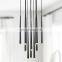 Industrial Style Metal Rod Multi-angle faceted Crystal Pendants Lighting For Living Room Dining Room Kitchen Island Foyer Lobby