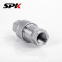 KZE Series British Standard (BSP) Open-Close Type Hydraulic Carbon Steel Quick Couplings, High-Pressure Hydraulic Tube Quick Disconnect Couplings