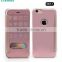 Smart Ultra Slim Electroplated Mirror View Clear Leather Phone Case Cover For iPhone 6