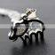 High quality stainless steel cute elephant necklace diamond elephant pendant necklace wholesale